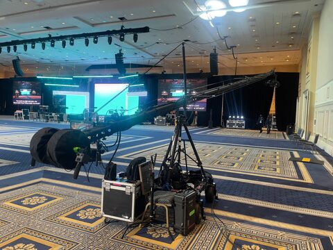 National Harbor, Maryland, May 2024 — Conference, behind the scenes on the Jib shoot.