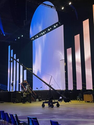 St. Louis, Missouri, January 2024 — Focus Conference, behind the scenes on the Jib shoot.