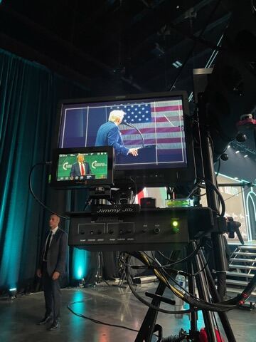 West Palm Beach, Florida, July 2024 — The Believers' Summit, shot on the Jimmy Jib crane.
