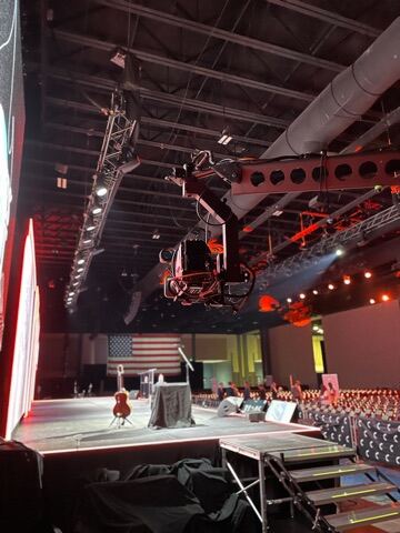 West Palm Beach, Florida, July 2024 — The Believers' Summit, shot on the Jimmy Jib crane.